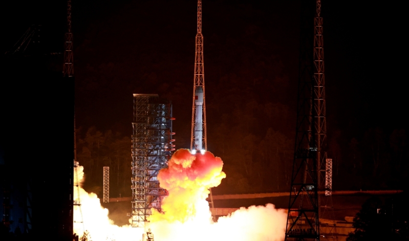 2024年12月27日，中國航天科技集團中長征三號乙運載火箭部署衛(wèi)星。