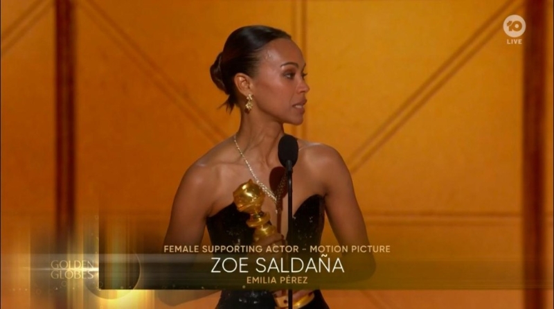 素兒莎丹娜首度獲金球提名，就一擊即中贏得電影喜劇 音樂劇組女配角。