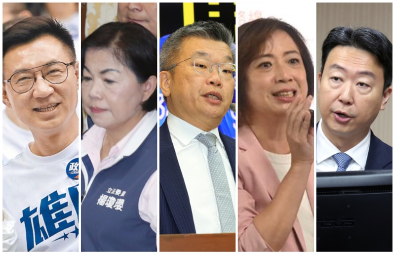 左起為：江啟臣、楊瓊瓔、蔡其昌、何欣純、陳世凱。