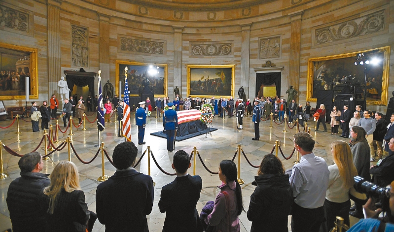 前總統(tǒng)卡特靈柩。