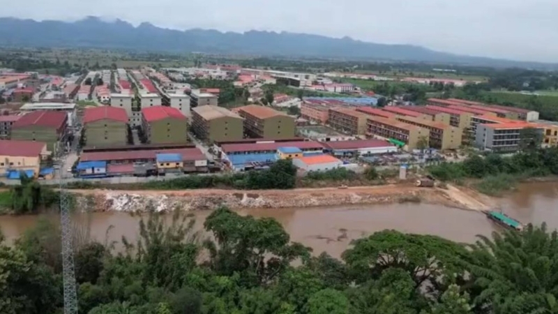 網上流出KK園區(qū)的航拍片。