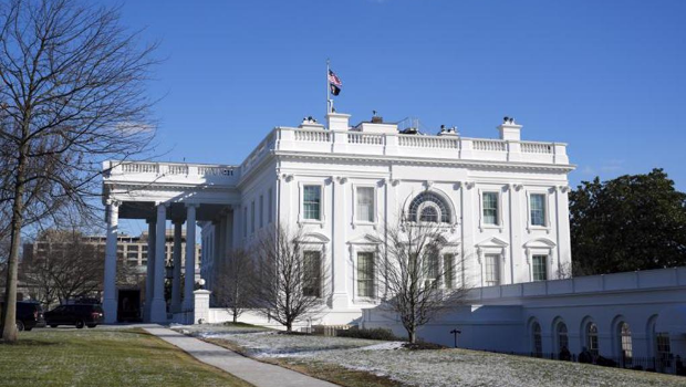 美國總統(tǒng)特朗普1月20日宣誓就職的白宮外觀。