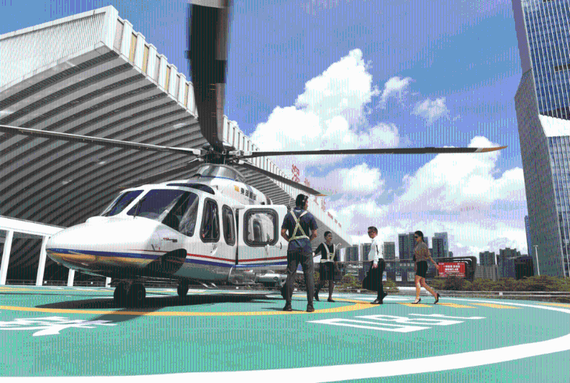 乘坐直升機(jī)