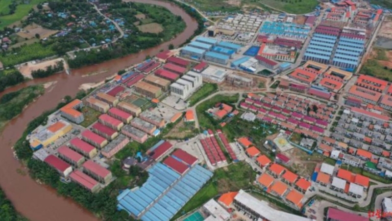 緊靠泰國(guó)的緬東KK詐騙園區(qū)。