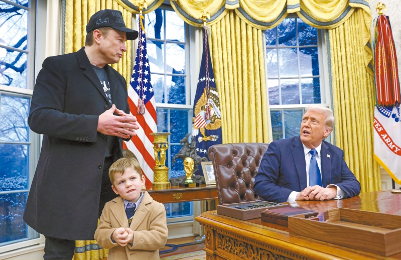 特朗普同馬斯克白宮會(huì)面。