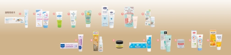 消委會(huì)檢視了市面上16款常見(jiàn)的護(hù)臀膏。(消委會(huì)提供)