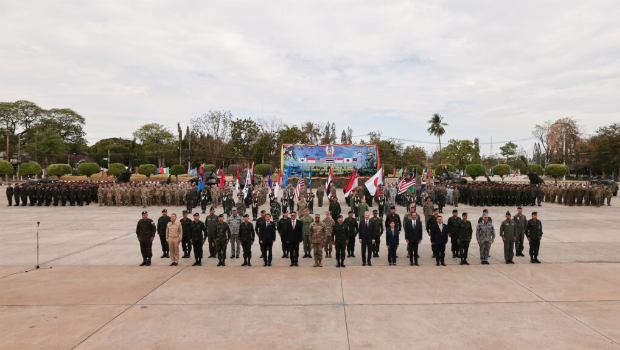 在泰國舉行的“金色眼鏡蛇”軍演，開幕式25日登場。