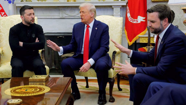 烏克蘭總統(tǒng)澤連斯基2月28日赴白宮會晤美國總統(tǒng)特朗普、副總統(tǒng)萬斯。