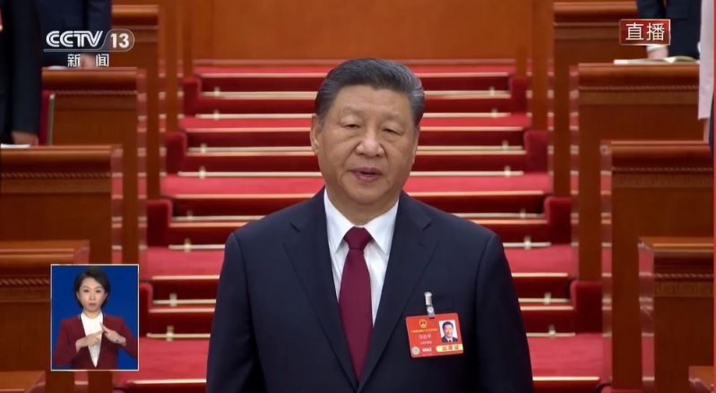 習(xí)近平出席第十四屆全國(guó)人民代表大會(huì)第三次會(huì)議。