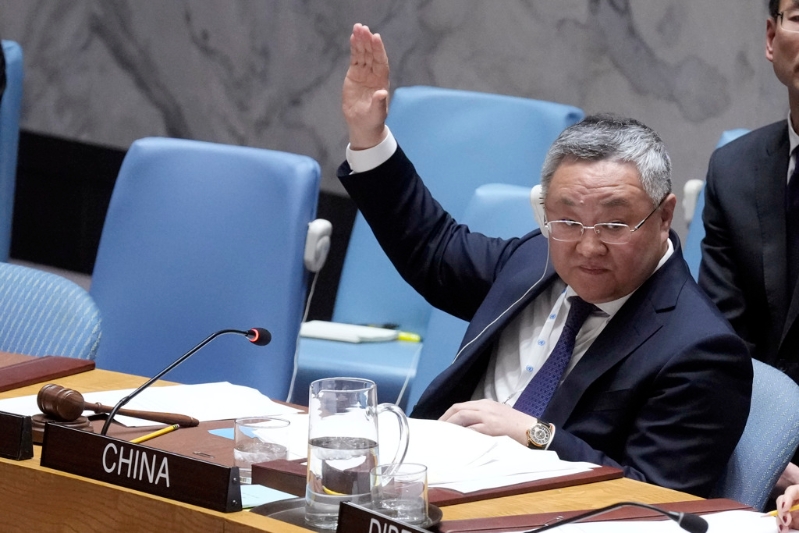 在強調(diào)「美國優(yōu)先」的川普政府回歸的背景下，中國在聯(lián)合國存在感與影響力正在逐漸升高。圖為中國駐聯(lián)合國代表傅聰在聯(lián)合國安理會上。（圖／美聯(lián)社）