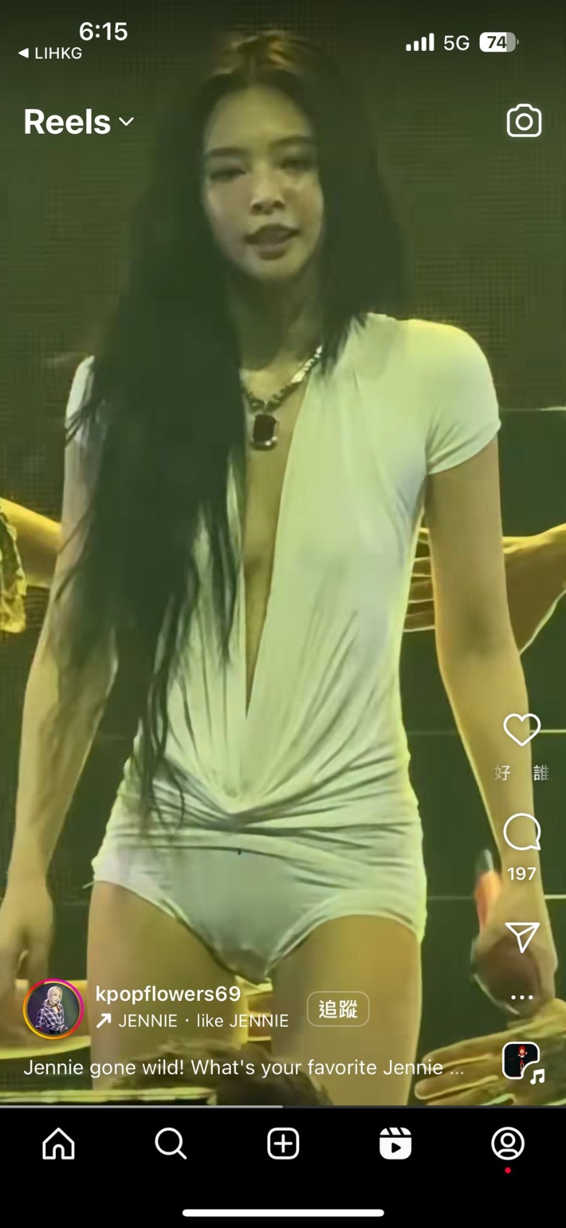 Jennie@BLACKPINK的性感程度嚇親fans。