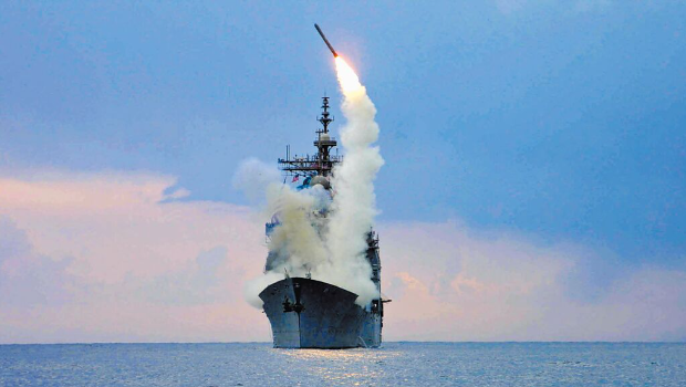 美巡洋艦發(fā)射一枚戰(zhàn)斧對(duì)地攻擊導(dǎo)彈 美巡洋艦發(fā)射一枚戰(zhàn)斧對(duì)地攻擊導(dǎo)彈