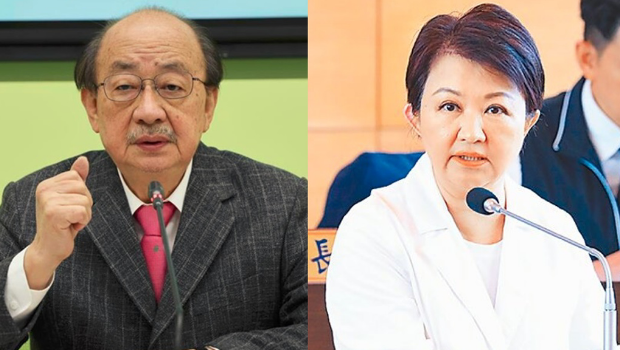 柯建銘(左)竟嗆盧秀燕(右)“人家叫你盧媽媽，就回歸家庭主婦”，引發(fā)爭(zhēng)議。