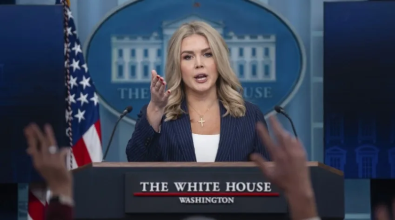 美國(guó)白宮新聞秘書卡羅琳·萊維特（資料圖）