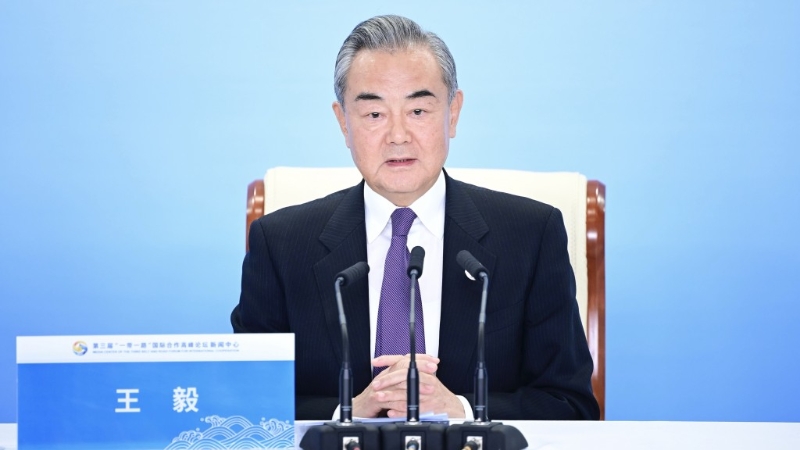 外交部長王毅。 中新社