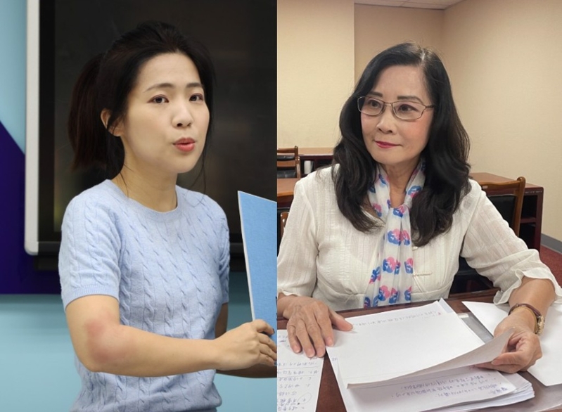 左為國(guó)民黨“立委”徐巧芯、右為國(guó)民黨議員秦慧珠。