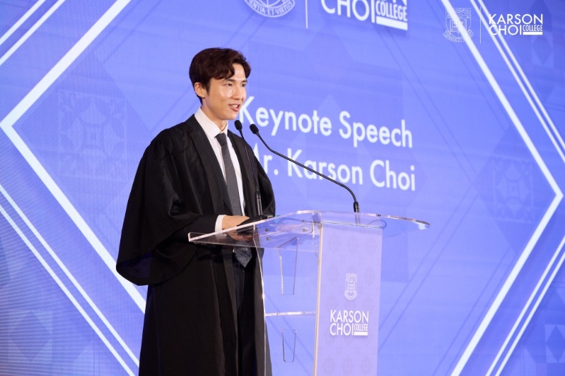 去年11月，學(xué)院舉辦首屆高桌晚宴，蔡加讚分享創(chuàng)院初心。