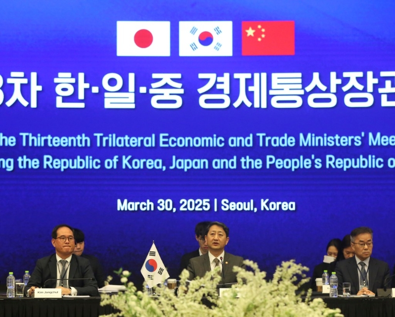 第13次中日韓經(jīng)貿(mào)部長會議3月30日在韓國首爾舉行 。 美聯(lián)社