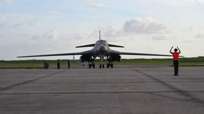 美國B-1轟炸機部署到印度洋迪戈加西亞島。 路透社