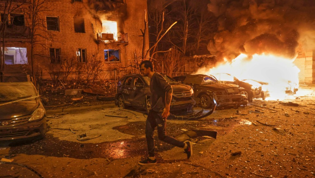 俄羅斯無人機(jī)襲哈爾科夫。