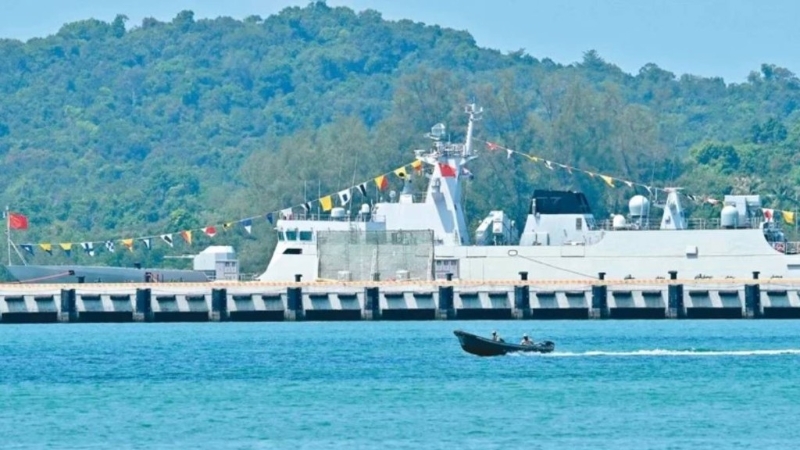中國援建的云壤海軍基地。 法新社