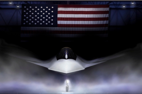 美國總統(tǒng)川普3月21日公開的F-47「下世代空優(yōu)」（NGAD）第6代戰(zhàn)機(jī)圖像。