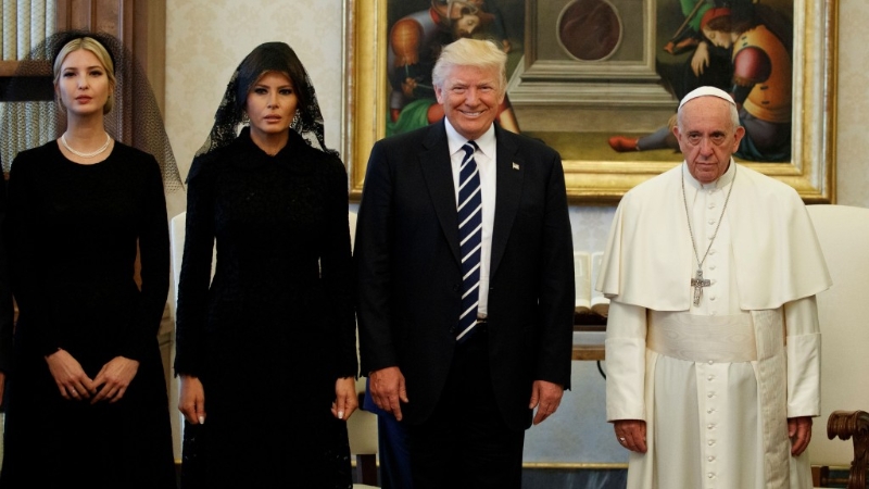 特朗普2017年首次總統(tǒng)任期時(shí)曾訪問(wèn)梵蒂岡。