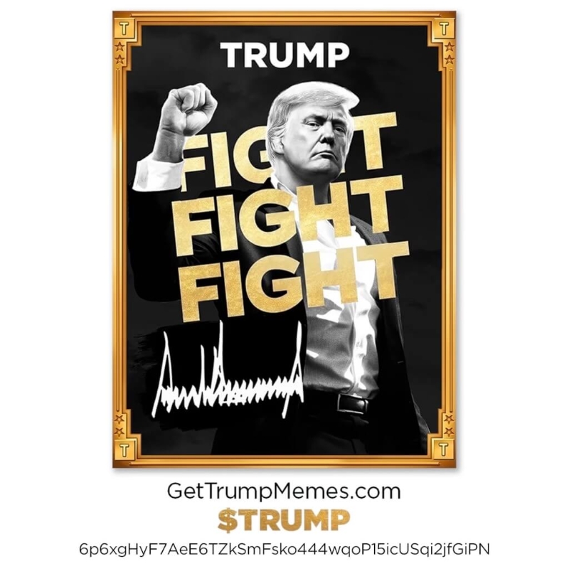 特朗普推出個人專屬加密貨幣迷因幣$TRUMP。realdonaldtrump