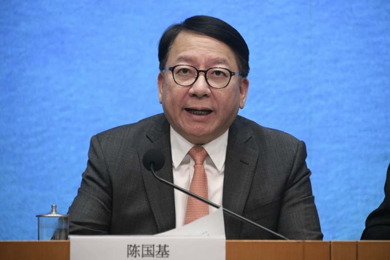 陳國(guó)基指，面對(duì)美國(guó)的極端做法，全球各地都正採(cǎi)取應(yīng)對(duì)措施。陳浩元攝