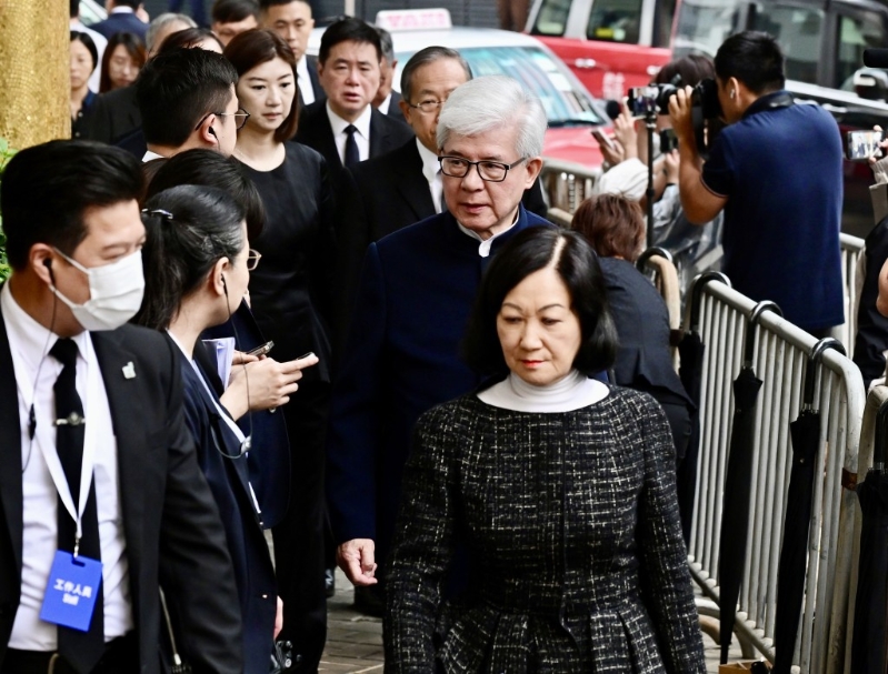 行會(huì)召集人葉劉淑儀與多名新民黨成員到場(chǎng)。 劉駿軒攝