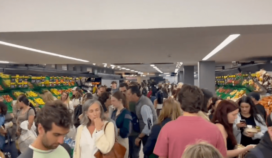 由于擔(dān)心電力未能在短時(shí)間內(nèi)恢復(fù)，不少民眾涌到超級市場爭相購買日常物資。 X@joseletemuniz.png