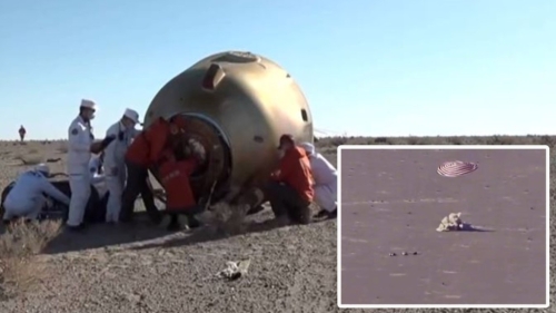 神舟十七號(hào)載人飛船返回艙于在東風(fēng)著陸場(chǎng)成功著陸。