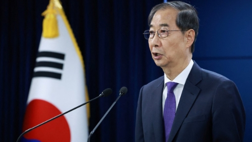 韓德洙宣布參選韓國總統(tǒng)。 路透社