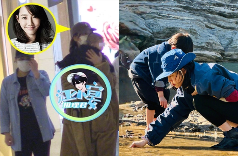 白百何在被狗仔曝光懷二胎后，首度曬出與小兒子合照。