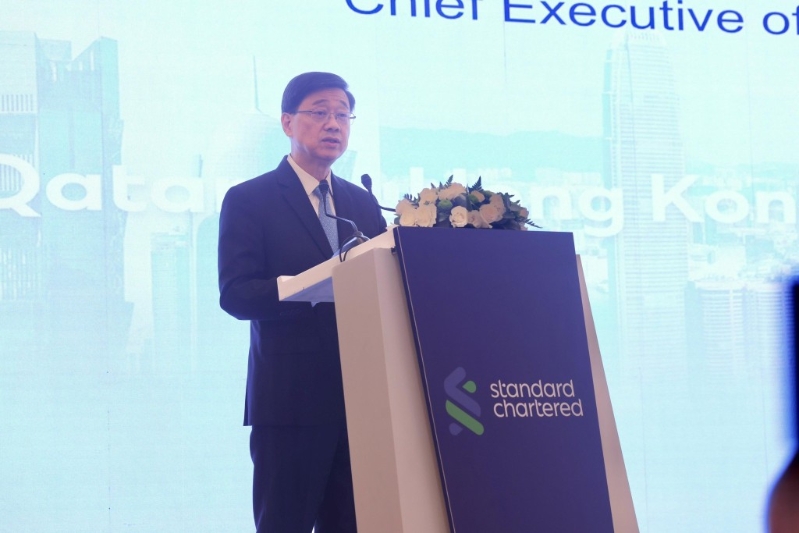 李家超出席卡塔爾市場(chǎng)簡(jiǎn)介會(huì)暨午餐會(huì)。 李家超fb