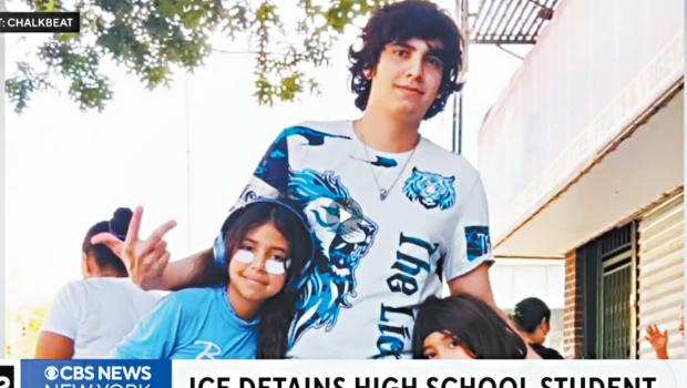 委內(nèi)瑞拉青年迪倫在紐約移民法庭被捕。