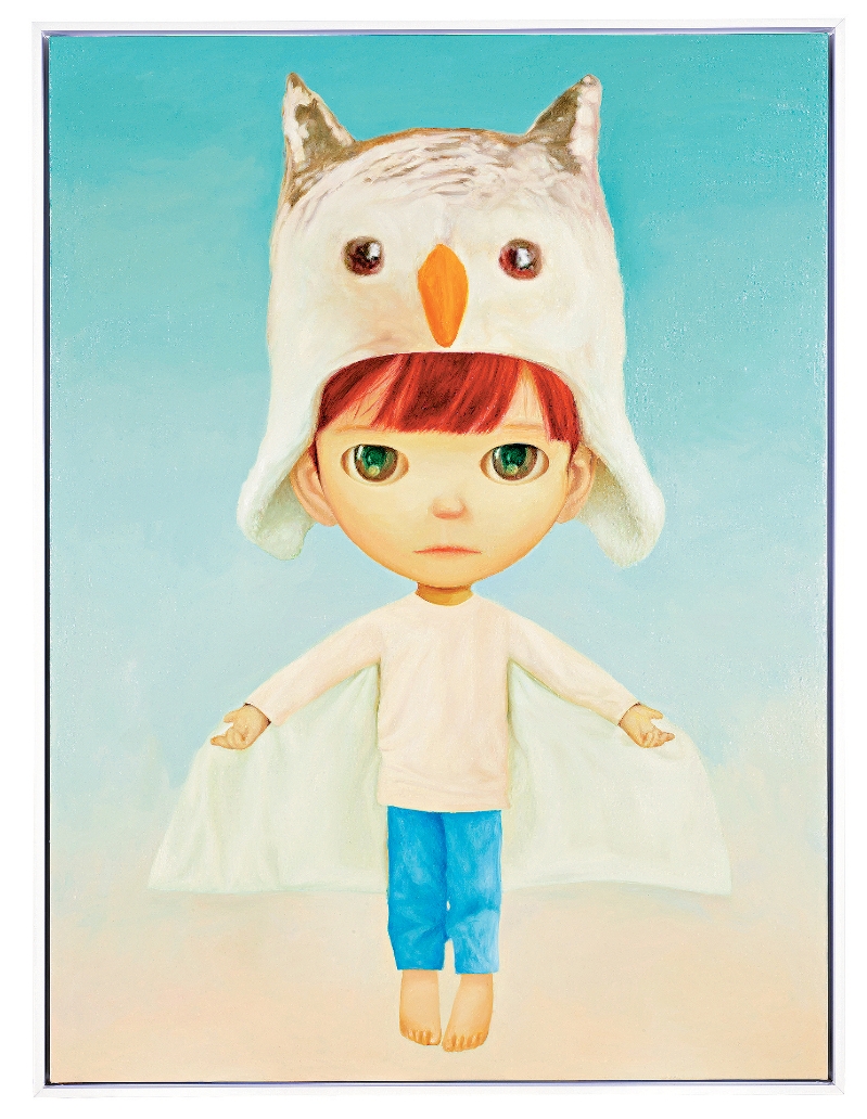 山本麻友香《飛翔的貓頭鷹男孩》（2023年），成交價為537,400港元（包傭金）。