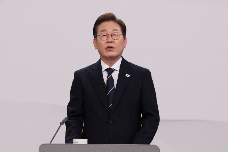 李在明。路透社