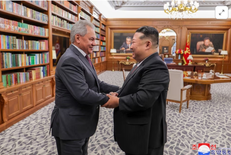 朝鮮領(lǐng)導(dǎo)人金正恩在平壤會(huì)見俄羅斯聯(lián)邦安全會(huì)議秘書紹伊古