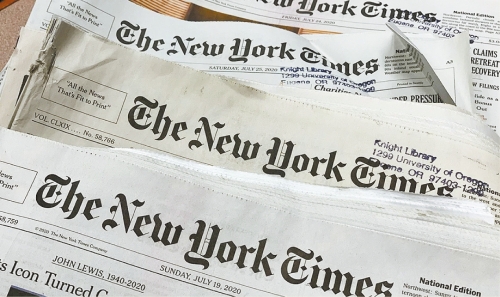 《紐時》正為版權(quán)問題與ChatGPT和其他AI公司打官司。 俄勒岡大學圖片