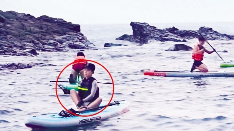 吳婉君與趙駿亞一同出游。