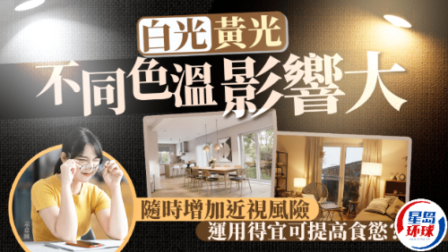 房間燈光不同色溫影響大