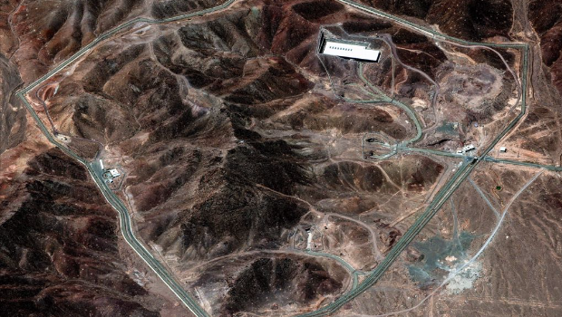 衛(wèi)星圖像中的伊朗福爾多（Fordo）地下鈾濃縮設(shè)施。