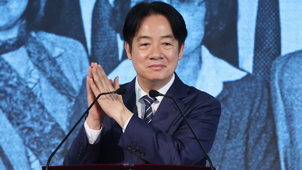 圖為身兼民進黨主席的“總統(tǒng)”賴清德出席民進黨“全代會”