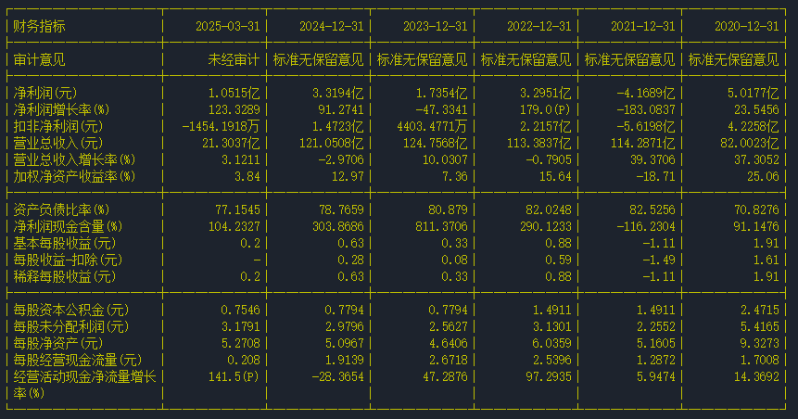 三棵樹財務指標 三棵樹財務指標