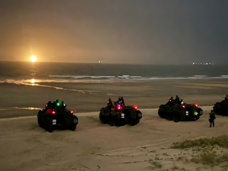 2025年07月14日金門縣／金門防衛(wèi)指揮部14日實施“漢光41號”演習實彈射擊。