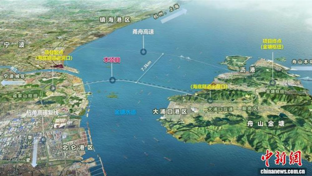 圖為甬舟高速復線二期項目路線圖。