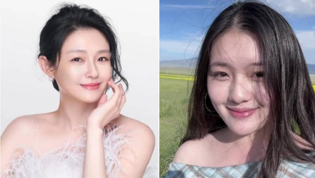 重慶女大學(xué)生因外貌神似大S(左)，在網(wǎng)上爆紅