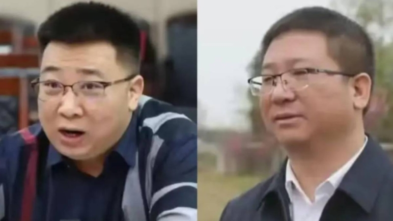 貴州出版集團(tuán)原總經(jīng)理蔡光輝（左）和貴定縣政協(xié)副主席蔡光輝