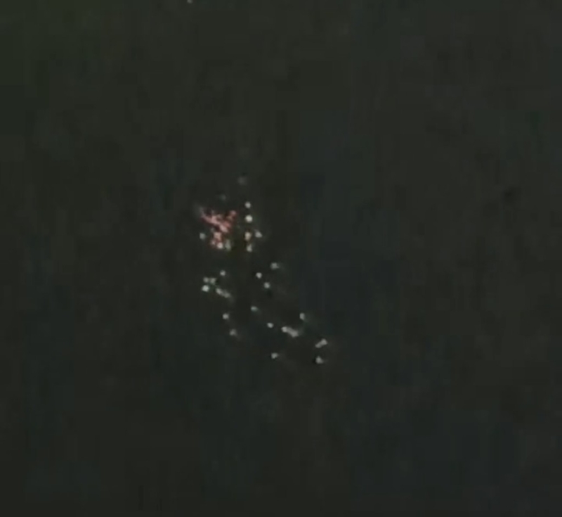 哈爾濱夜空驚現UFO列隊？